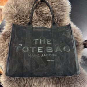 Marc Jacobs Charcoal Canvas Tote Bag